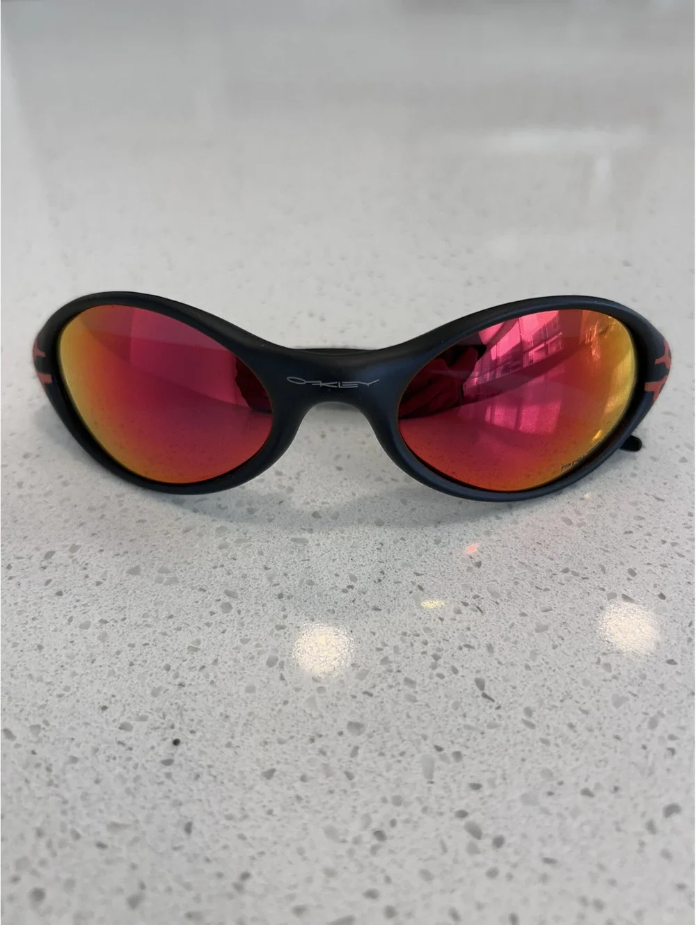 Red Flame Reflective Sunglasses